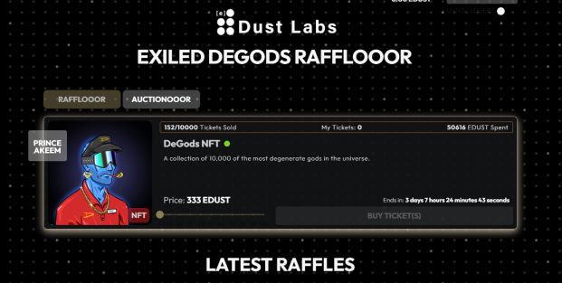 Use your $eDust in raffles